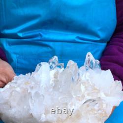 2Pièces 2730G Grosse Pierre de Quartz Blanc Transparent Spécimen Brut Guérison 432