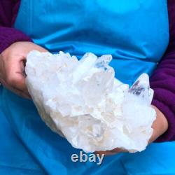 2Pièces 2730g Grosse Agrégation de Quartz Blanc Transparent Brut Spécimen de Guérison 432
