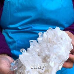2Pièces 2730g Grosse Agrégation de Quartz Blanc Transparent Brut Spécimen de Guérison 432