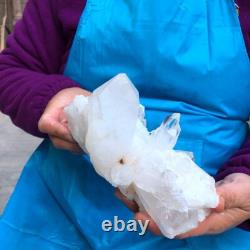 2Pièces 2730g Grosse Agrégation de Quartz Blanc Transparent Brut Spécimen de Guérison 432