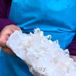 2Pièces 2730g Grosse Agrégation de Quartz Blanc Transparent Brut Spécimen de Guérison 432