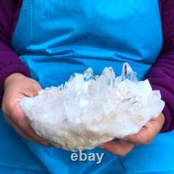 2Pièces 2730g Grosse Agrégation de Quartz Blanc Transparent Brut Spécimen de Guérison 432