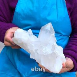 2Pièces 2730g Grosse Agrégation de Quartz Blanc Transparent Brut Spécimen de Guérison 432