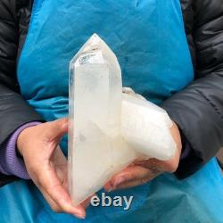 2Pièces 2960G Cristal de Quartz Blanc Transparent Cluster Spécimen Brut Guérison 2883