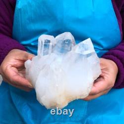 2Pièces 4,4LB Cristal de Quartz Clair en Grappes Spécimen Minéral 431