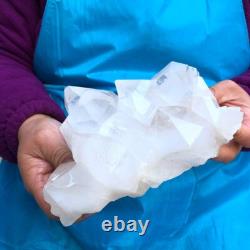 2Pièces 6.73LB Minéral Spécimen de Cristal de Quartz Clair en Grappes 425