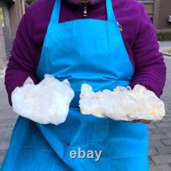 2Pièces 7.17LB Minéral Spécimen de Cristal de Quartz Clair en Grappes 429