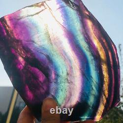 2.03lb Natural Rainbow Fluorite Crystal Quartz Piece Healing Specimen Stone