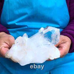 2 Pièces 3.78LB Spécimen de Casteau de Quartz Transparent Naturel Blanc 426