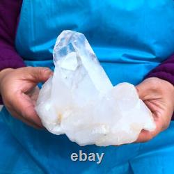 2 Pièces 3.78LB Spécimen de Casteau de Quartz Transparent Naturel Blanc 426