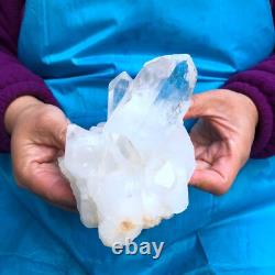2 Pièces 3.78LB Spécimen de Casteau de Quartz Transparent Naturel Blanc 426
