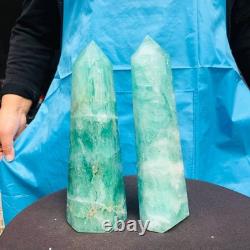 2 Pièces 4,42LB Piliers Minéraux en Fluorite Verte Naturelle 2708
