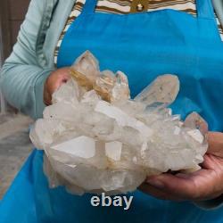 2 Pièces 5.91LB Spécimen Minéral de Quartz Clair Naturel en Grappes 1457