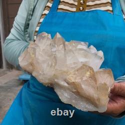 2 Pièces 5.91LB Spécimen Minéral de Quartz Clair Naturel en Grappes 1457