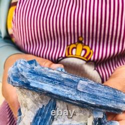 2 pièces 1960g Rare Cristal Bleu Kyanite Naturel Brut Spécimen Minéral 1917