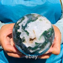 2 pièces 2330g Boule de Quartz Cristal Agate Aquatique Naturelle de Guérison 2093