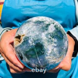 2 pièces 2550g Boule de Quartz Cristal Agate Aquatique Naturelle Guérison 2087