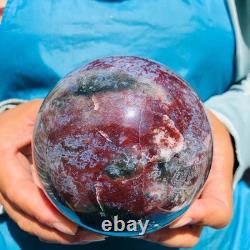 2 pièces 2550g Boule de Quartz Cristal Agate Aquatique Naturelle Guérison 2087