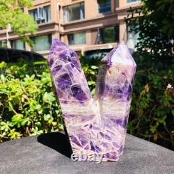 2piec4.59LB Cristal de quartz améthyste naturel rêveur colonnes multiples pointues 1162