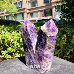 2piec4.59LB Cristal de quartz améthyste naturel rêveur colonnes multiples pointues 1162