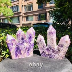 2piec6.11LB Cristal de quartz améthyste naturel rêveur colonnes pointues multiples 1167