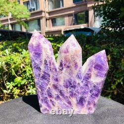 2piec6.11LB Cristal de quartz améthyste naturel rêveur colonnes pointues multiples 1167