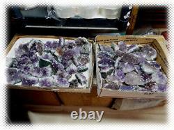 30 Livres Lots Améthyste Crystal Geode Pieces