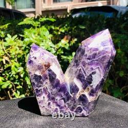 3 Pièces 2520g Cristal Violet Rêveur Naturel Multi-Pointe Pilliers de Guérison 1168