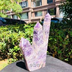 3 Pièces 2520g Cristal Violet Rêveur Naturel Multi-Pointe Pilliers de Guérison 1168