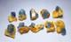 475 Carats 10 Pi&egrave;ces Lot De Sp&eacute;cimens De C&eacute;lestine Bleue Rare Et Brillante + Calcite