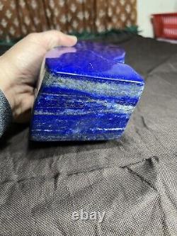 4,8 kg 24 cm Géode de Lapis Lazuli en forme libre polie de qualité supérieure, bleu maximum PC