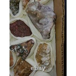 4 lb en gros minéraux rares Plat de 22 spécimens de haute qualité Collection, #31