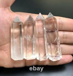4 pièces de magnifiques cristaux de quartz, cristaux de quartz, cristal de quartz