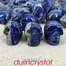 50pièces Vente En Gros Naturel Lapis Lazuli Jasper Skull 1 Quartz Crystal Skull
