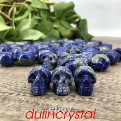 50pièces Vente En Gros Naturel Lapis Lazuli Jasper Skull 1 Quartz Crystal Skull