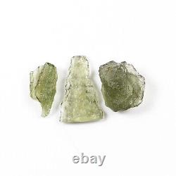 5.33g 22pcs MOLDAVITE morceaux bruts naturels LOT #RM529