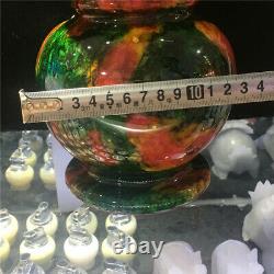 5,73 Lb Un Morceau De Couleurs Naturelles Sept Jade Vase -taiwan Chine