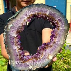 5.85lb Magnifique Pièce De Trou Améthyste Naturel Grande Et Épaisse F488 5.85lb Magnifique Pièce De Trou Améthyste Naturel Grande Et Épaisse F488