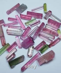 68 Carat 39 Pièces Top Qualité Rose Chaud Bi Couleur Tourmaline Cristal Lot