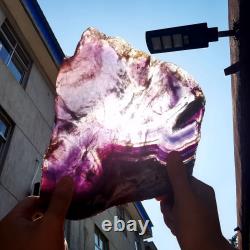 6.13LB Morceau de cristal de quartz de fluorite arc-en-ciel naturel, spécimen de guérison en pierre