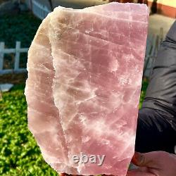 6.36LB Poudre de rose polie en cristal naturel, pièce de cristal polie