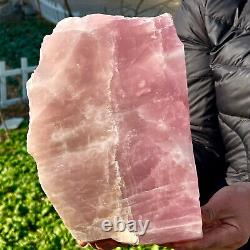 6.36LB Poudre de rose polie en cristal naturel, pièce de cristal polie