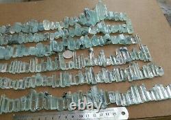 700 Grammes Top Aquamarine Terminé Lot De Cristal 230 Pièces De Shagir, Pakistan