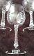 7 Pi&egrave;ces Vin / Eau Goblet, Baden Cristal Vintage / Antique Cut Verre Mcm-parfait