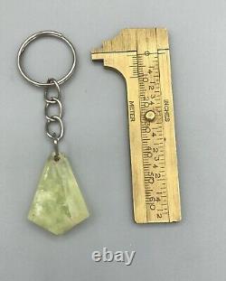 7 Pièces de porte-clés en cristal de jade Pierre précieuse naturelle d'origine d'Afghanistan