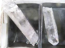 8 Pièces Pointe de Quartz Plat Mine Coleman Jessieville Arkansas