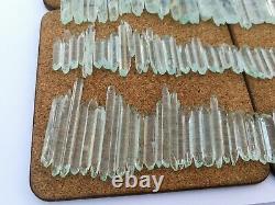 90gm Top Rare Eteched Aquamarine D / T Terminated Cristal Lot 131 Pièces Shagir, Pk