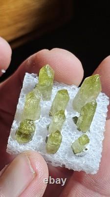 AAA Belle collection de 9 pièces de spécimens de vézuviannite Jeffrey Québec. (Fermé)