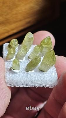 AAA Belle collection de 9 pièces de spécimens de vézuviannite Jeffrey Québec. (Fermé)