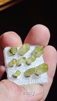 AAA Belle collection de 9 pièces de spécimens de vézuviannite Jeffrey Québec. (Fermé)